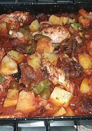 Una foto de Salpicón de Carne y Pollo al Horno