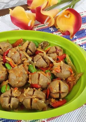 Foto resep Oseng Baso Pete Pedas