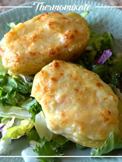 Una foto de Patatas rellenas de gambas con Thermomix