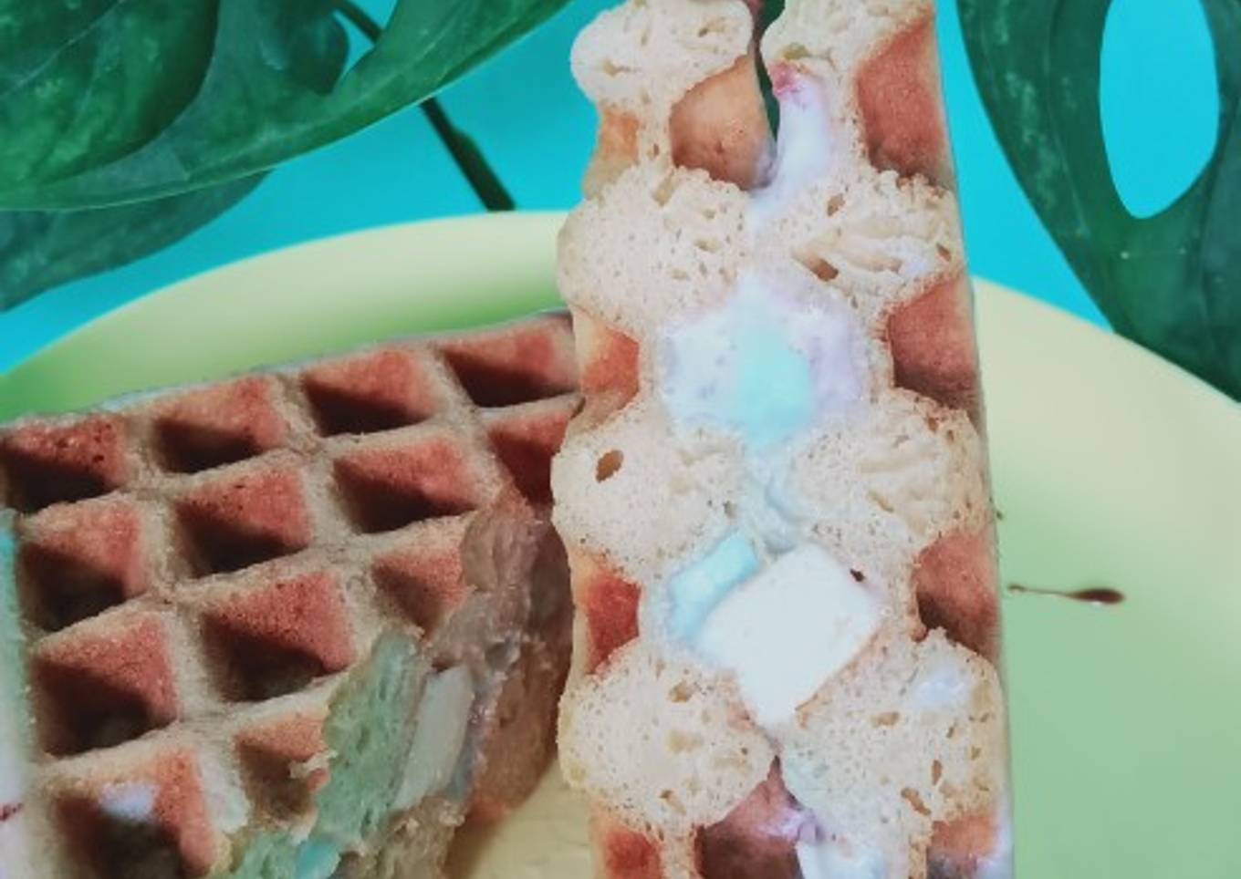 Ice cream waffle sandwich