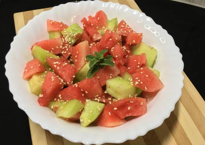 Watermelon and Muskmelon Salad