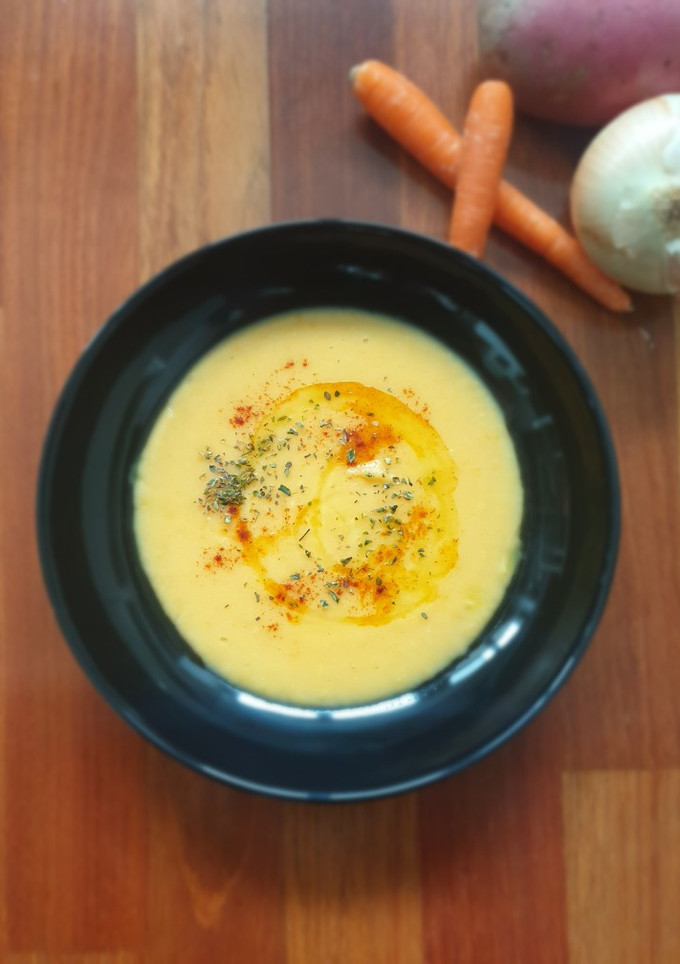 Una foto de Puré de patata y zanahoria
