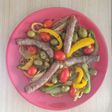 Saucisse aux légumes sautés