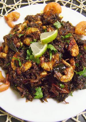 A picture of Chettinad Prawn Pepper Fry.