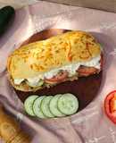🥖🍗Sándwich de pollo teriyaki desmechado, con pan 3 quesos - Estilo Subway 🍗🥖