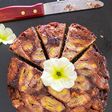 Gluten-Free Chocolate Fudge Banana Upside Down Cake