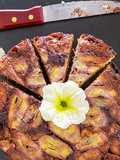 Gluten-Free Chocolate Fudge Banana Upside Down Cake