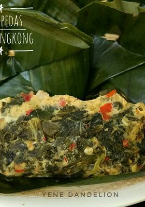 Foto resep Pepes Pedas Daun Singkong #Dandelion