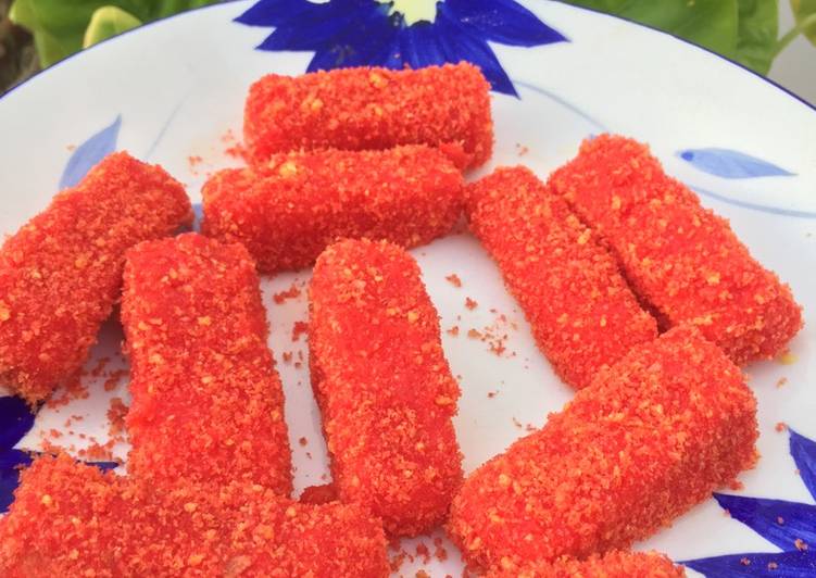 Easiest Way to Make Homemade Cheetos mozzarella sticks