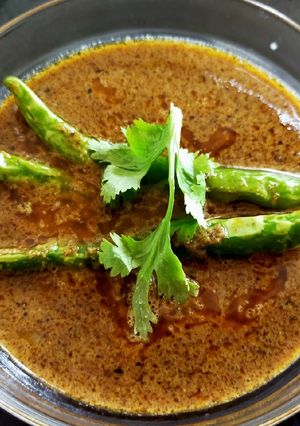 A picture of Mirchi Ka Salan.