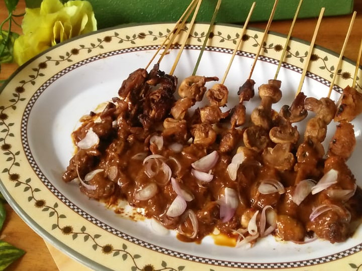 Standar Resep memasak Sate duo Jamur (jamur Tiram &amp;amp; Jamur Shitake) Enduuwes dijamin sesuai selera