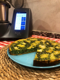 Una foto de Quiche saludable de bacalao y espinacas con MyCook Touch