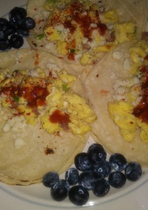 A picture of Anita's Tortillas & Eggs With Hot Sauce🌶.