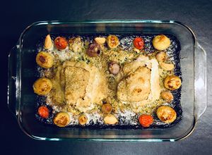 Una foto de Merluza al horno con Costra de Pan Rallado
