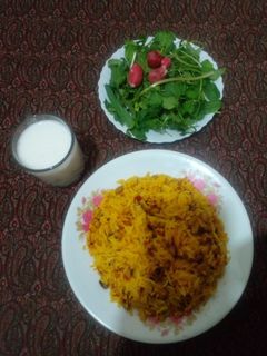 عکسی از دستور پلو لوبیا چشم بلبلی