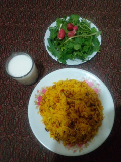عکسی از دستور پلو لوبیا چشم بلبلی