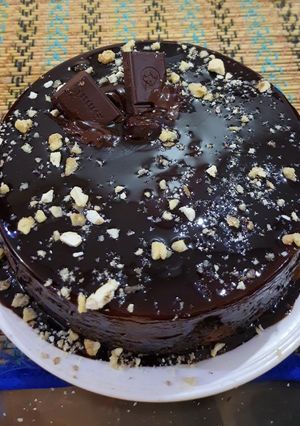 A picture of Dark chocolate cake.