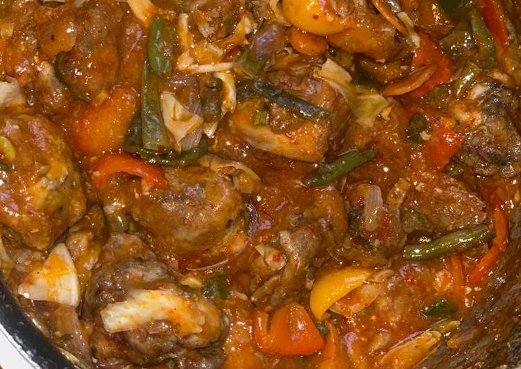 Chicken vegetable sauce