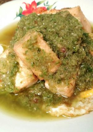 Foto resep Mandi Hijau Ceplok Tahu