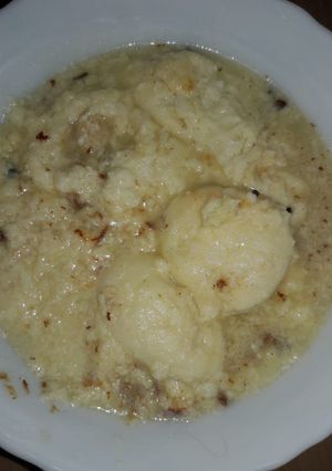 A picture of Rasgulla kheer.