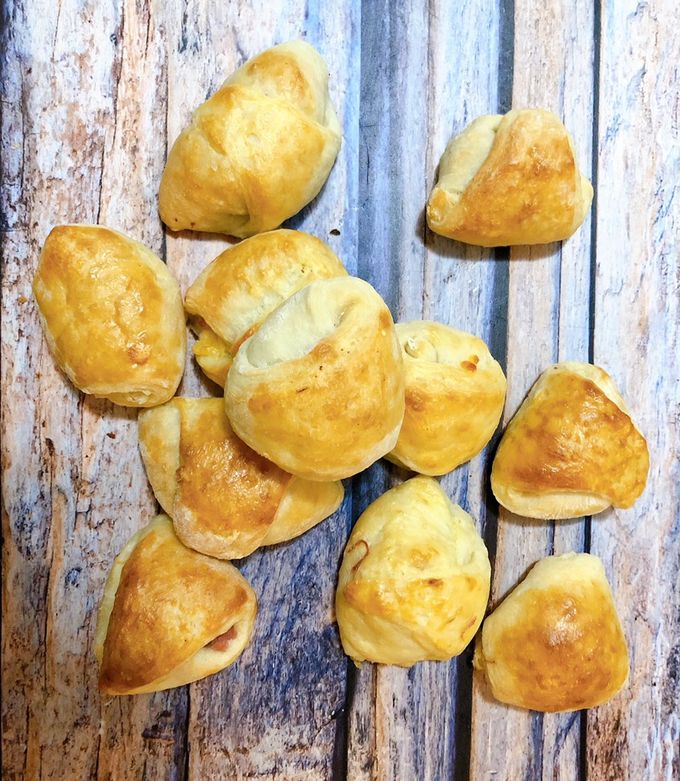 Una foto de Involtini de jamón y queso (masa de puré de papa instantáneo)