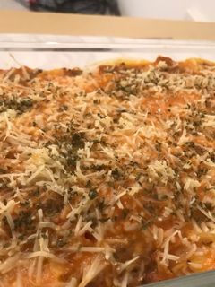 Foto resep Baked rice with Bolognaise mentai sauce