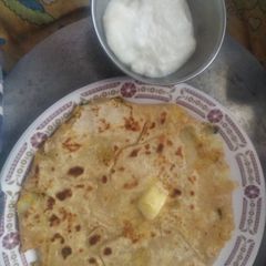 Aloo paratha A picture of Aloo paratha.