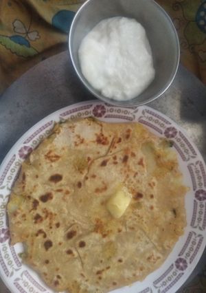 A picture of Aloo paratha.