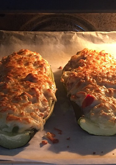 Una foto de Calabacín relleno