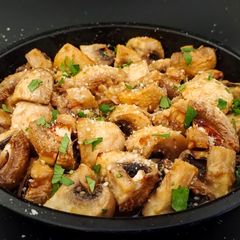 Parmesan BBQ Mushrooms A picture of Parmesan BBQ Mushrooms.
