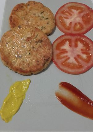 Una foto de Hamburguesa de salmón