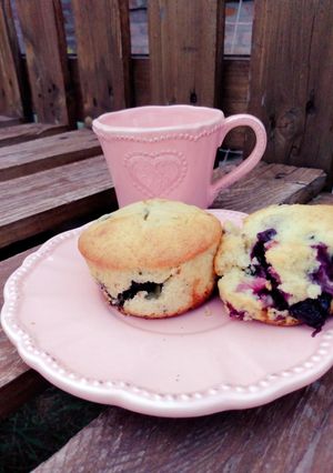 Una foto de Muffins con arándanos