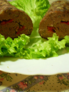 Una foto de Pan de carne relleno con pimiento