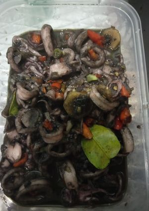 Foto resep Cumi hitam pedas tanpa amis