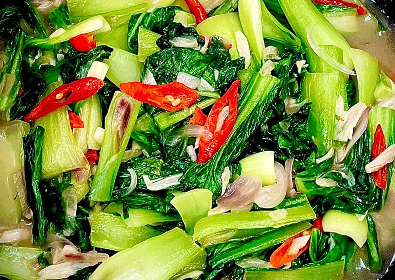 Tumis Pakcoy Pedas
