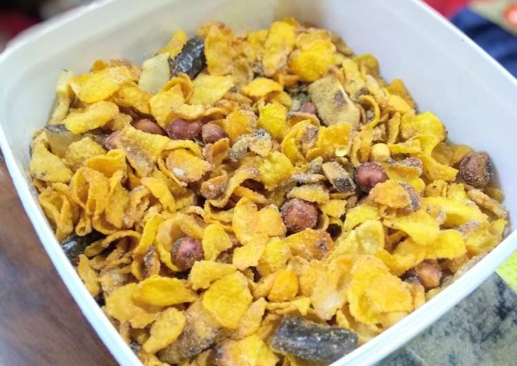 Steps to Make Perfect Roasted cornflakes snack