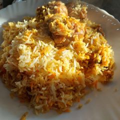A picture of Chicken Biryani.