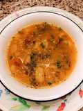 Potato, Leek, Lentil, Pancetta Soup