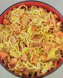 Spicy noodles with Japanese sweet cabbage