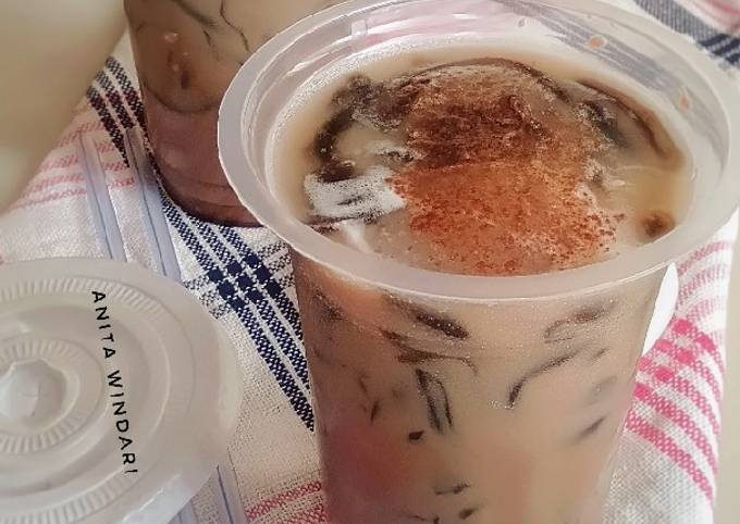 Cara Gampang Membuat Es Cappucino Cincau, Enak