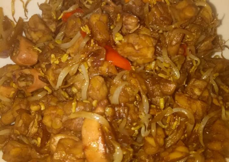 Bumbu mengolah Orek Tempe Toge cumi kering yang mudah