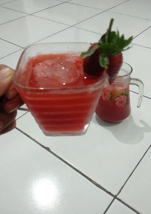 Foto resep Jus strawberry