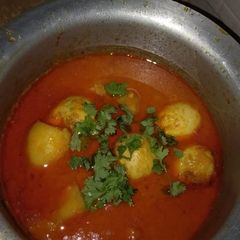 A picture of Spicy egg curry.