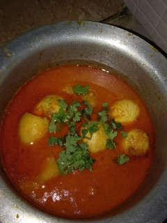A picture of Spicy egg curry.