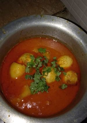 A picture of Spicy egg curry.