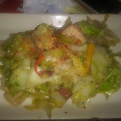 A picture of Anita's Stir-Fried Cabbage With Polish Sausage & Chicken.
