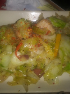 A picture of Anita's Stir-Fried Cabbage With Polish Sausage & Chicken.