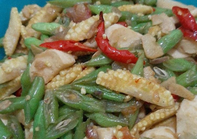 Proses meracik Tumis buncis baso ikan yang Lezat