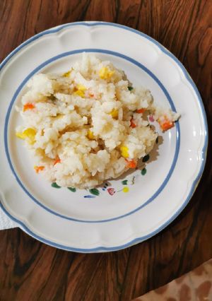 Una foto de Arroz blanco con queso