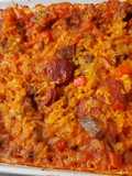 Baked Rice with Mushrooms and Chorizo